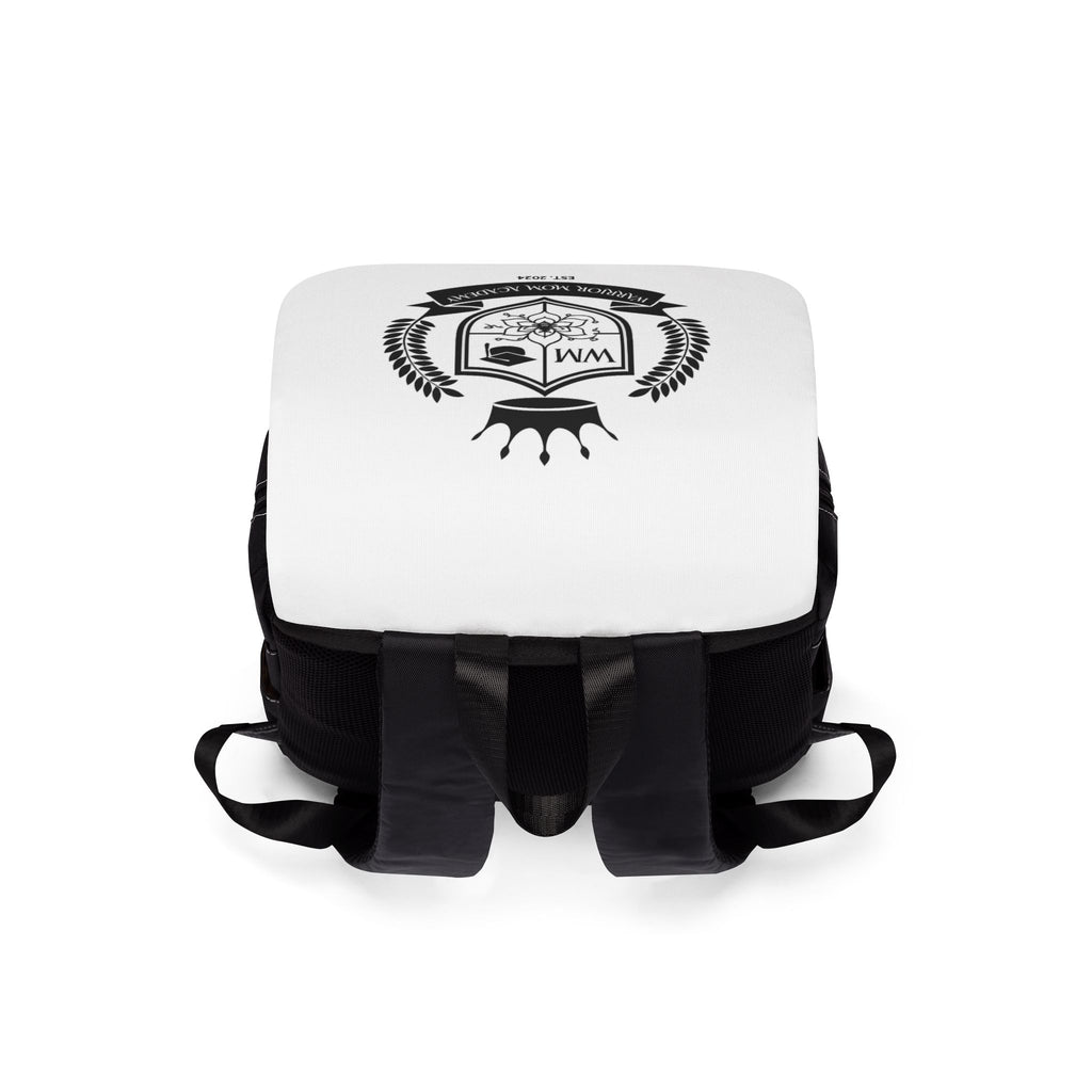 Personalized Crest Backpack — 'Warrior Mom Academy' Shield School Bag