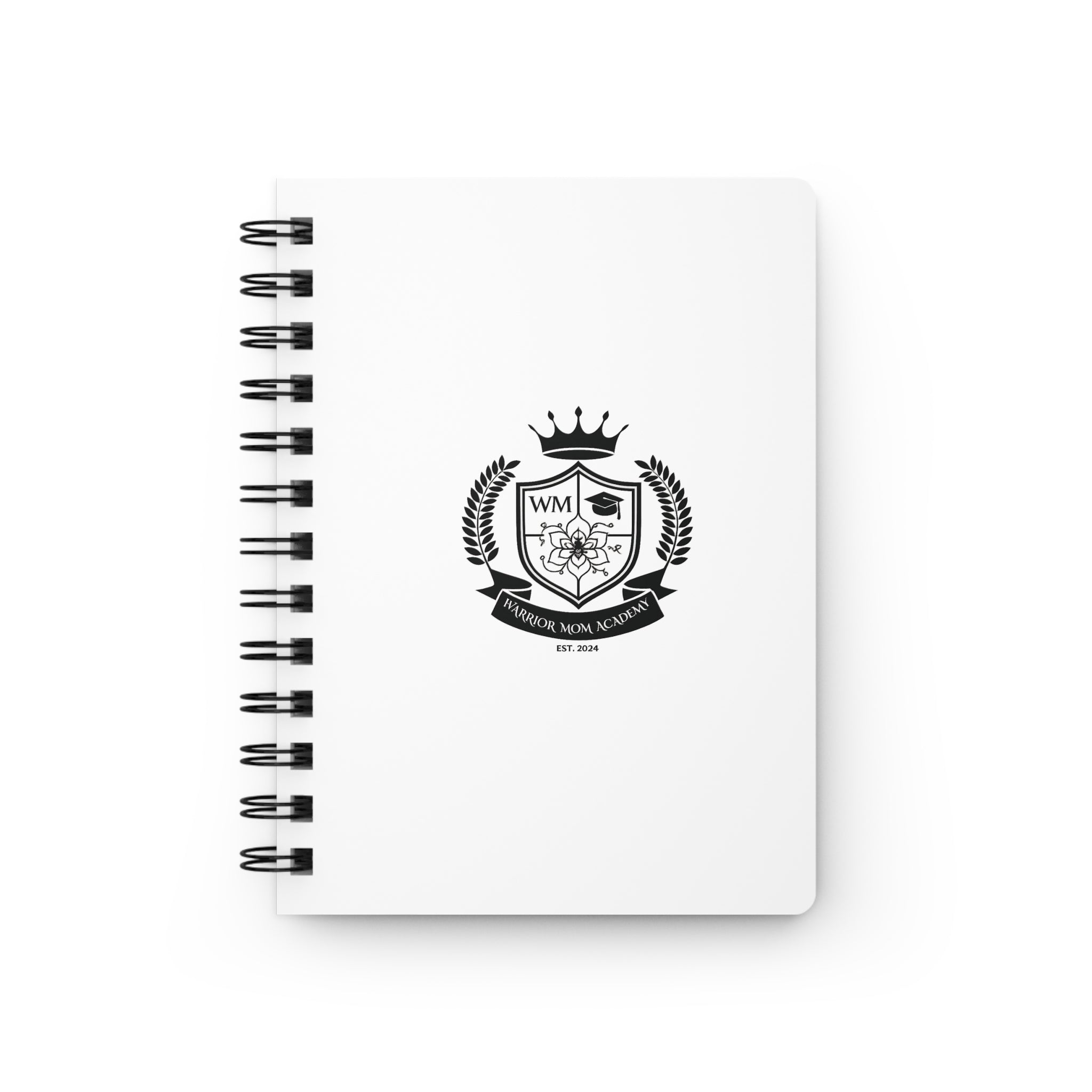 Academic Crest Spiral Journal — 'West Meadow Academy' Emblem Notebook